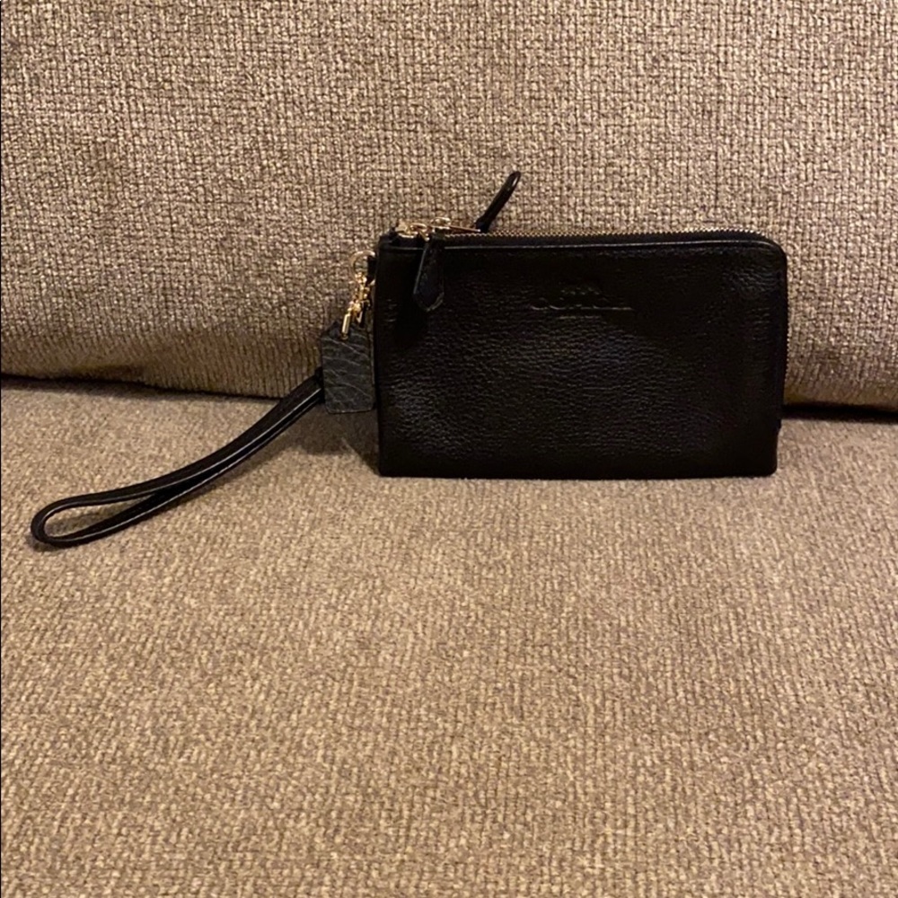 Coach black wristlet